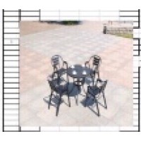 BỘ BÀN GHẾ ĐỂ NGOÀI TRỜI BẰNG THÉP BT401
