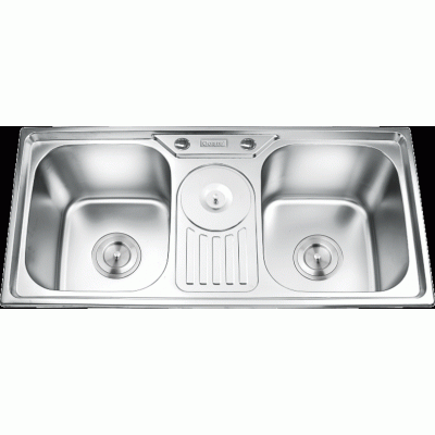 CHẬU RỬA BÁT INOX GORLDE 2 NGĂN GD955