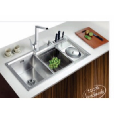 CHẬU CHÉN 3 HỘC CÓ CÁNH INOX 304 PROLAX PRCC-2923