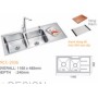 CHẬU CHÉN 2 HỘC INOX 304 PROLAX PRCC-2936