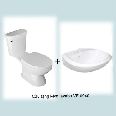 BÀN CẦU 2 KHỐI AMERICAN STANDAND VF-2398 + LAVABO TREO VF0940