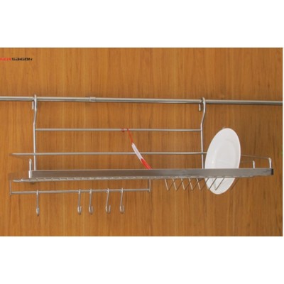 KỆ CHÉN 1 TẦNG 7 TẤC TREO INOX 304